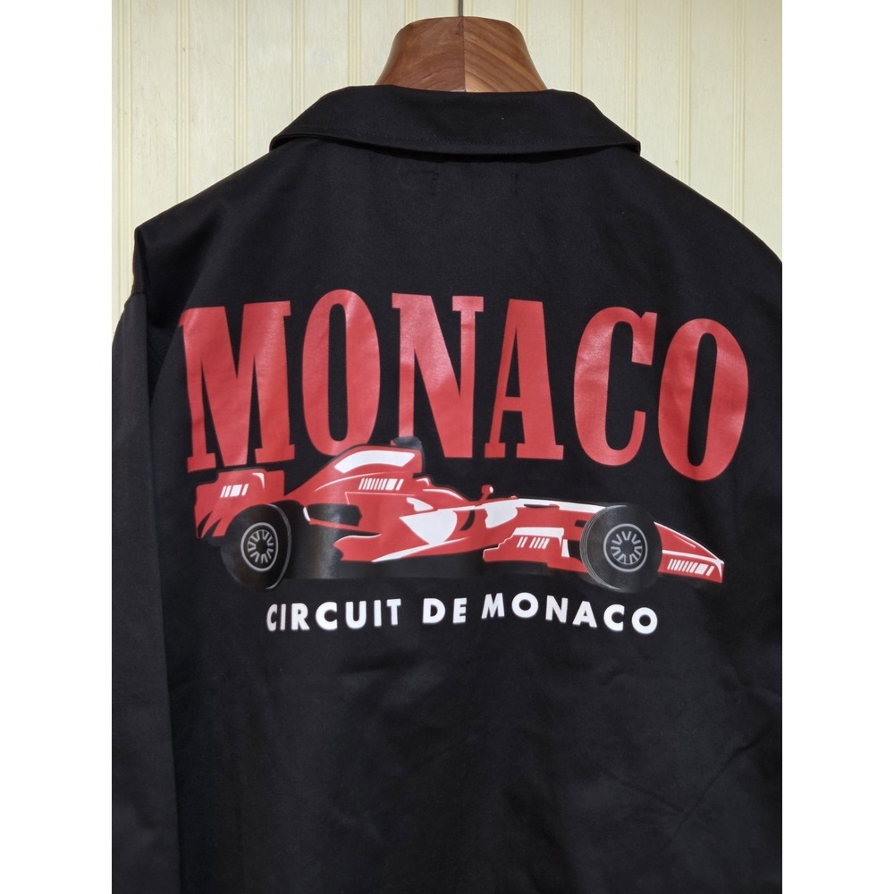 BrandMakers Jacket Mens 2XL Black Monaco Circuit De Racing Car‎ Windbreaker Zip